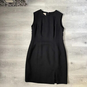 Vintage Jeremy Scott Braemar Dark Grey Dress Size 12 Tight Weave Lined 🇨🇦